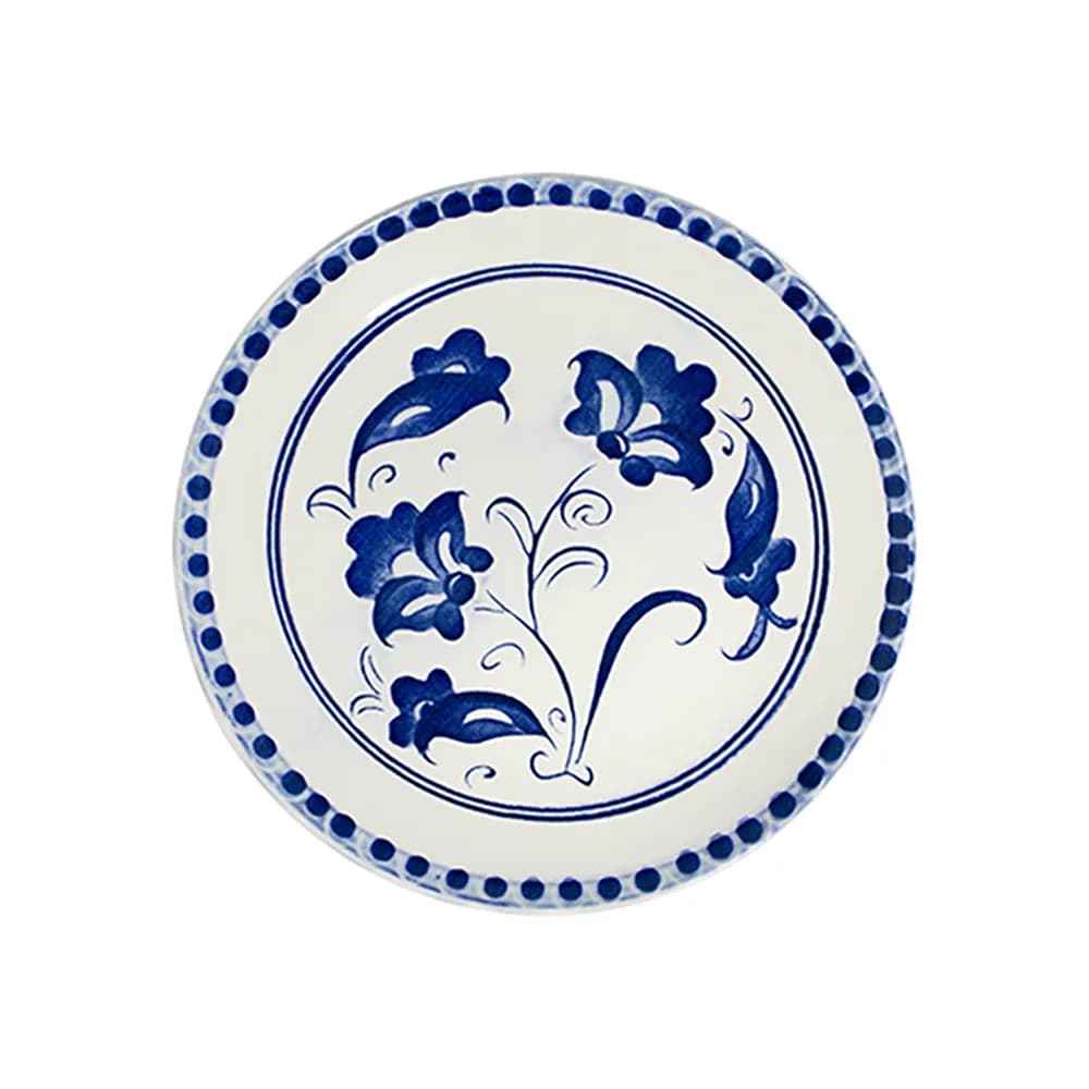 ID Fine Petal Blue Tuval Flat Plate 25 cm
