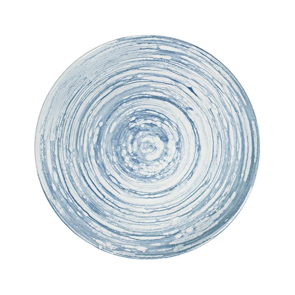 ID Fine Swirl Blue Tuval Flat Plate 28 cm