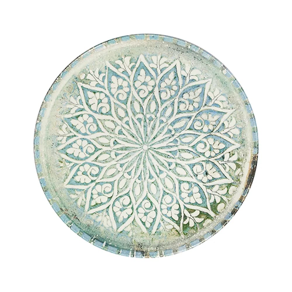 ID Fine Granada Turquoise Tuval Flat Plate 28 cm
