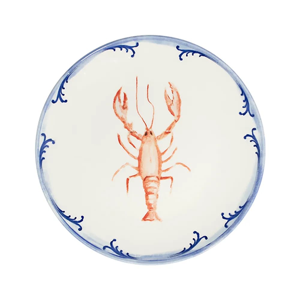ID Fine Lobster Blue Tuval Flat Plate 28 cm