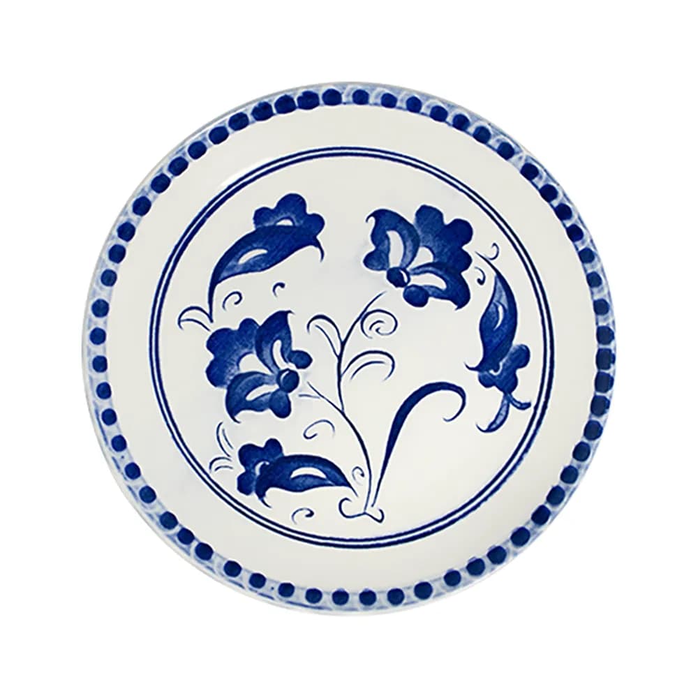 ID Fine Petal Blue Tuval Flat Plate 28 cm