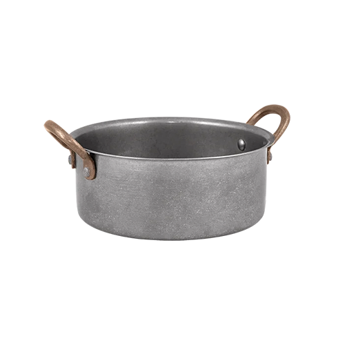 Bonna Antique Heavy Fry Pan - with 2 Side Brass Handles 13.5 x 4.75 cm - 600 ml 13.8 cm porcelain tableware