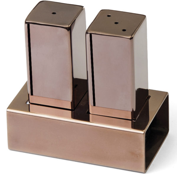 Groovy Double Square Salt Shaker Set Copper GRV-106-COPPER