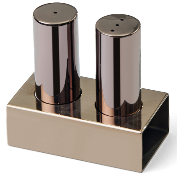 Groovy Double Round Thin Salt Shaker Set Copper GRV-102-COPPER