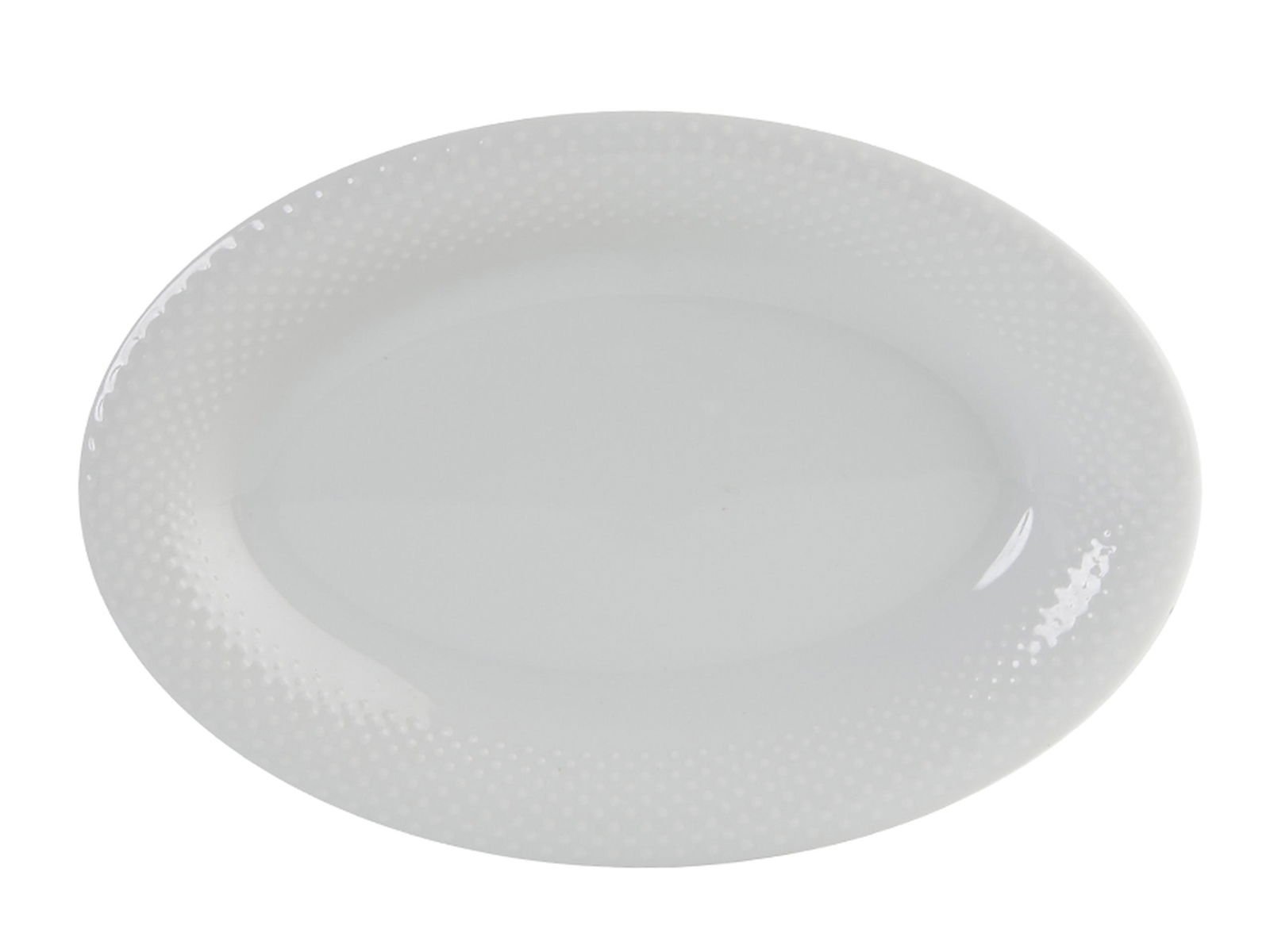 Porland Collet White Pattern 1 Boat Plate 33cm 6 Pieces