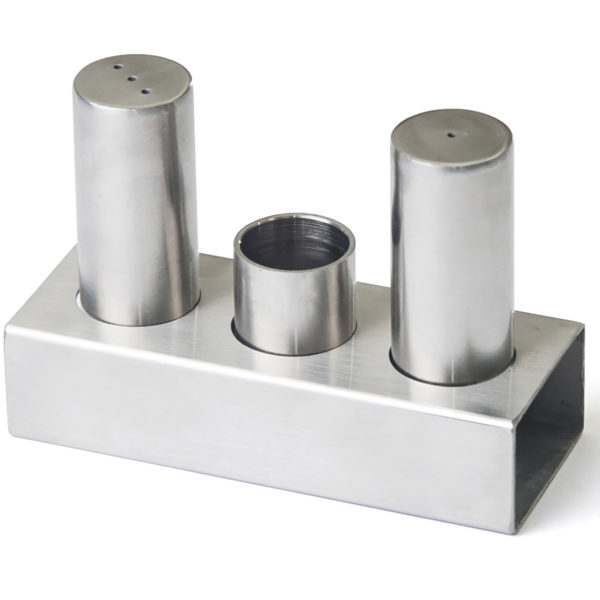 Groovy Triple Round Thin Salt Shaker Set Matte-Glossy GRV-101