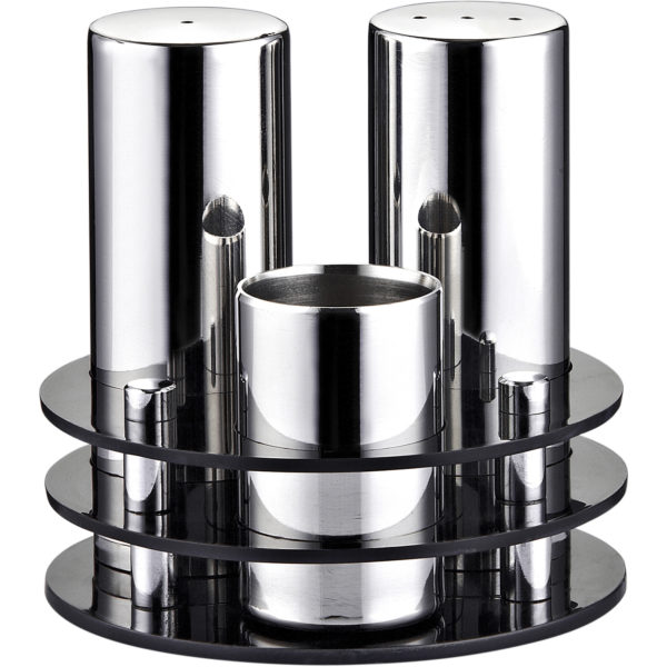 Groovy Triple Round Salt Shaker Set Glossy & Matt GRV-02