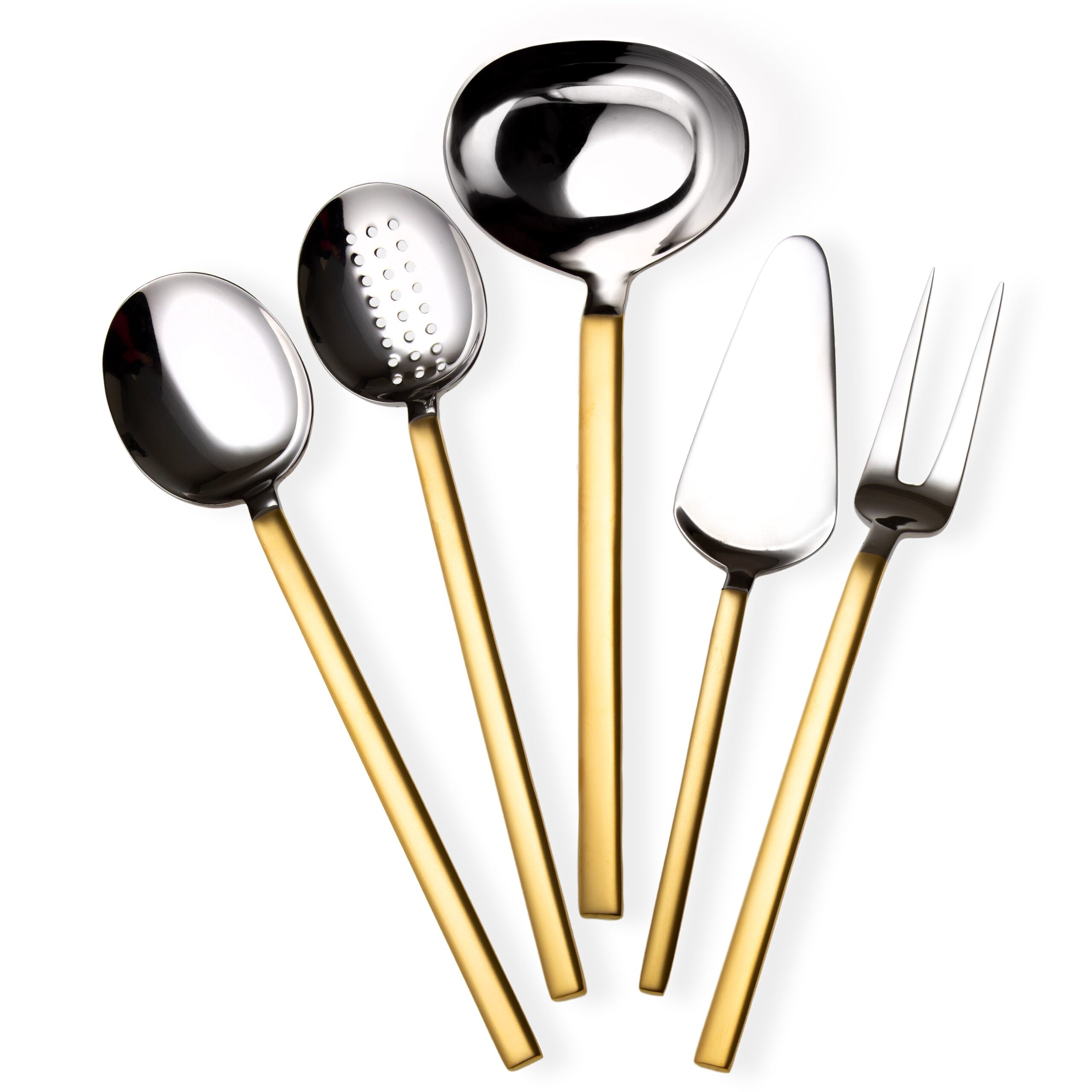 Jumbo 8100 Matte Gold 5 Piece Service Set - Styled