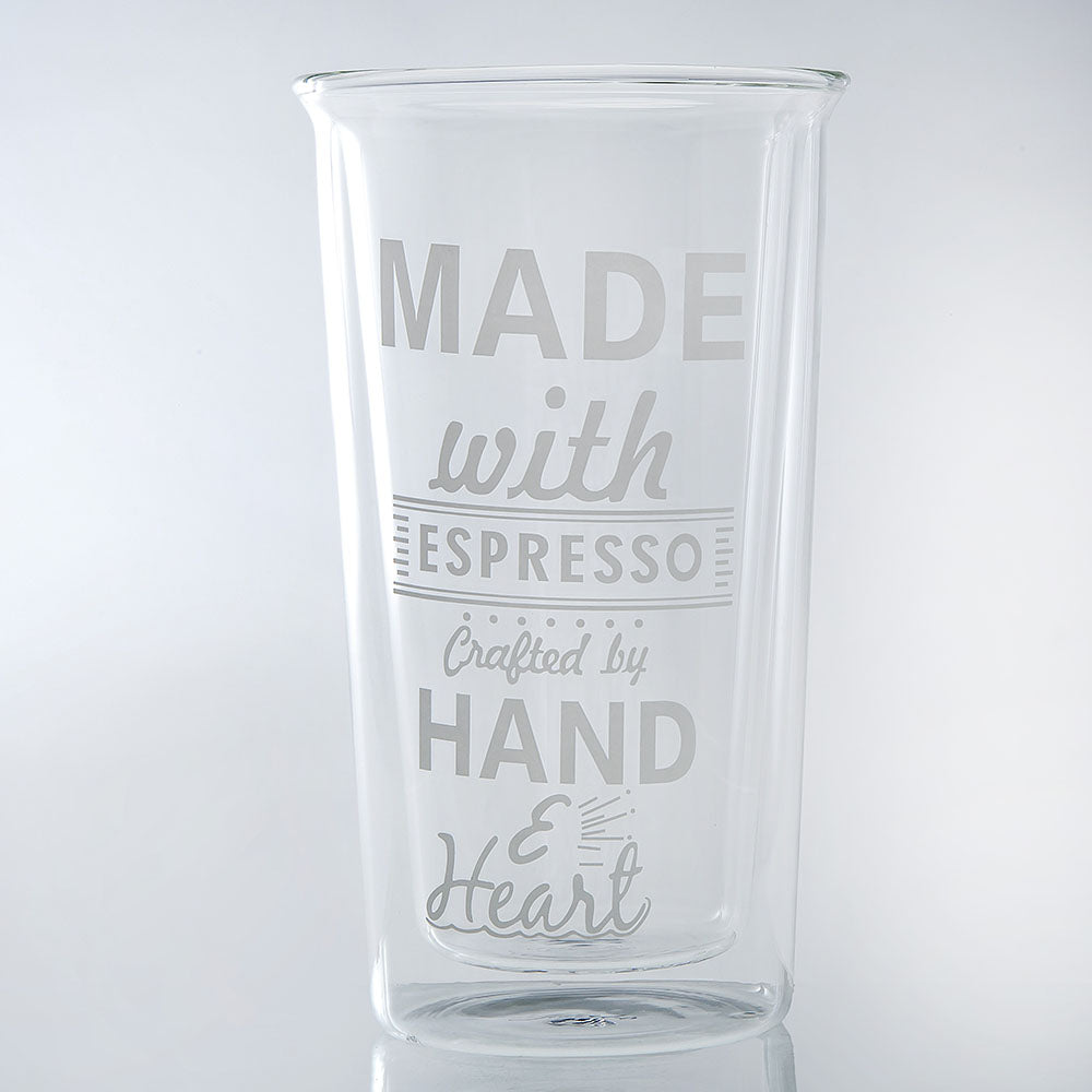 Jumbo Glory Double Walled 2-Pack Patterned Glass 350 ml - Styled