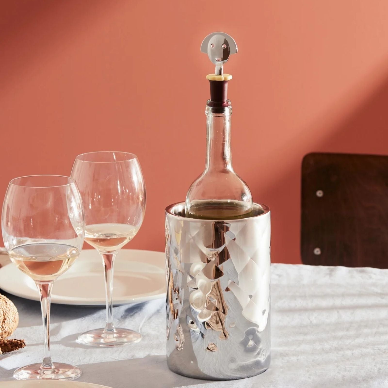 Alessi Anna Stop 2 Wine Stopper (Black) - Styled