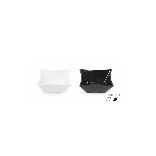 Kapp Melamine Daisy Serving Plate - Black 8x8 cm