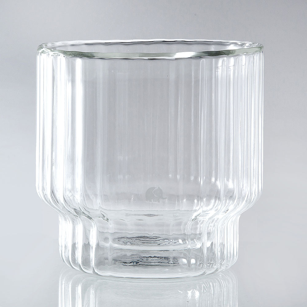 Jumbo Glory Double Wall Striped Glass 250 ml - Styled