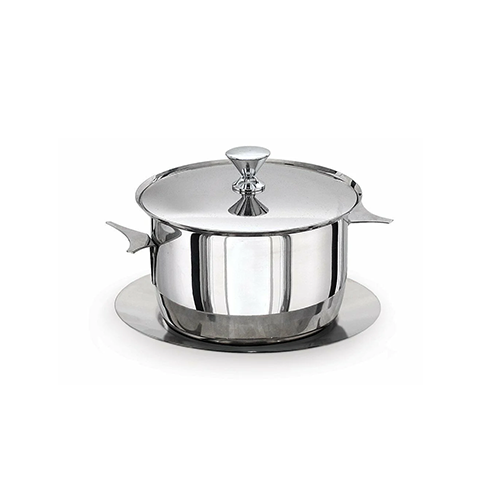 Kapp Insulated Steel Ice Bucket with Plate & Crescent Handle