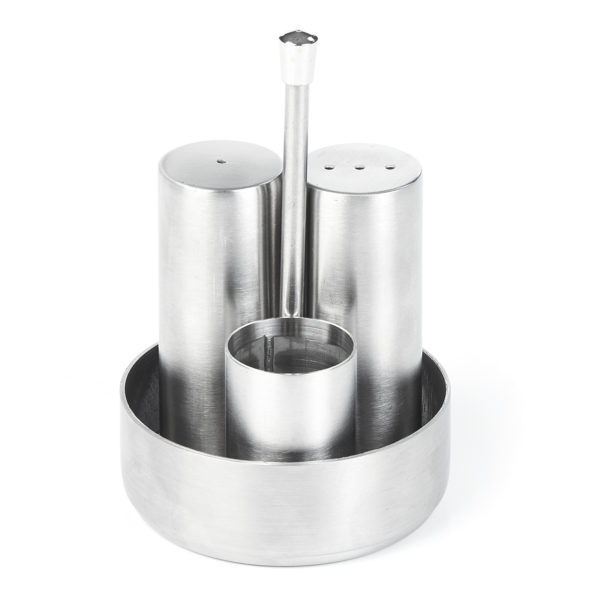 Groovy Steel Stand Triple Salt Shaker Set GRV-267
