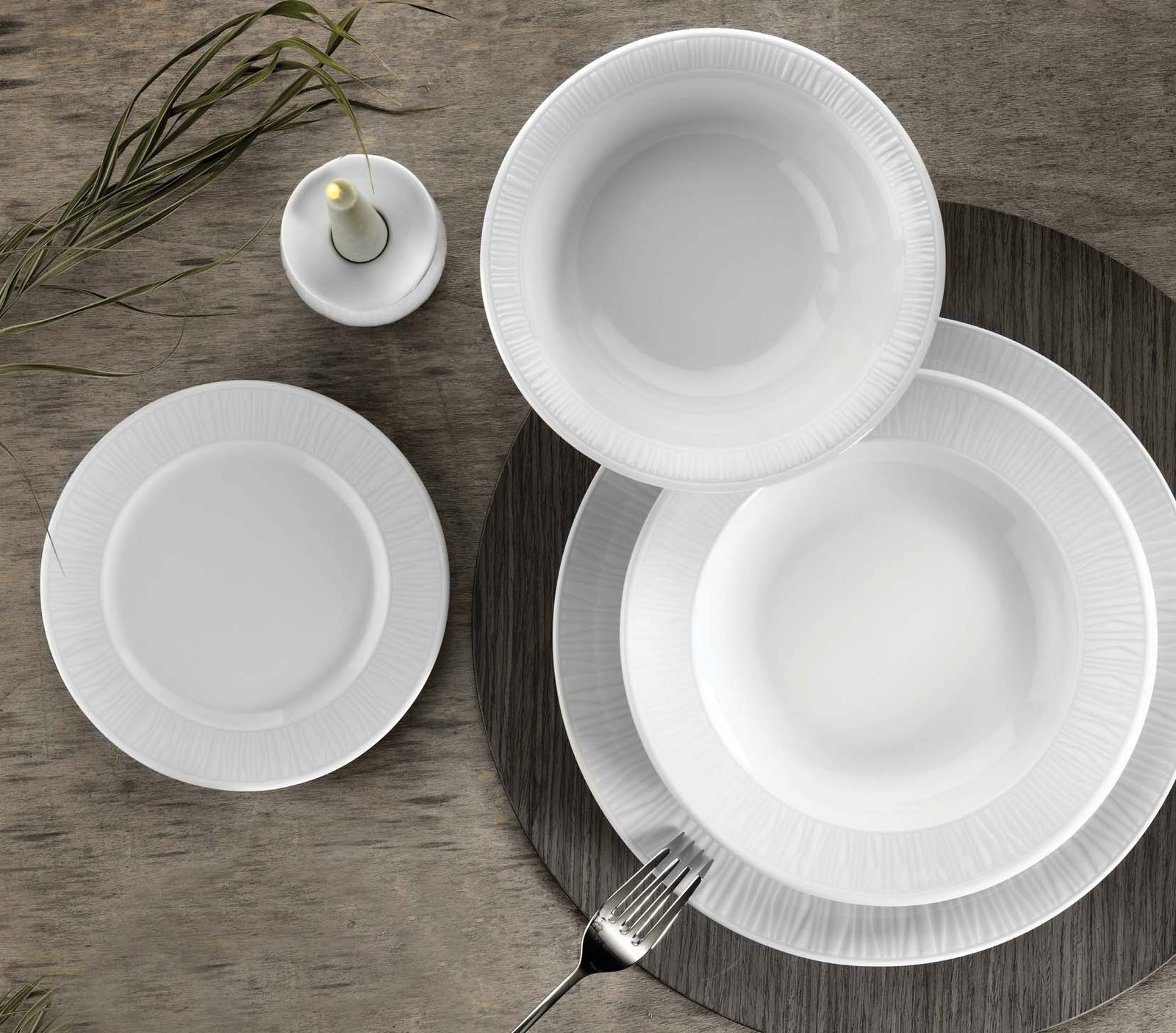 KUTAHYA PORCELAIN EMOTION COFFEE CUP WITH PLATE WITHOUT DECORATION - Styled