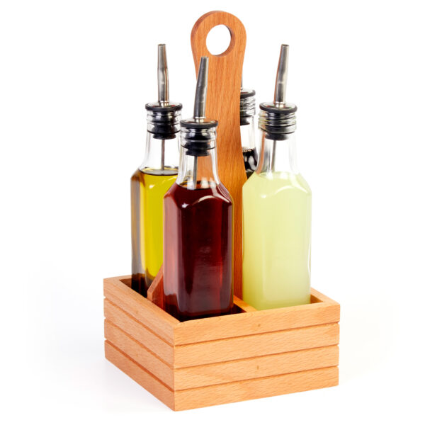 Groovy Quadruple Oil Bottle Set Square