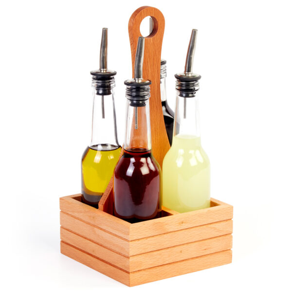 Groovy Quadruple Oil Bottle Set Round