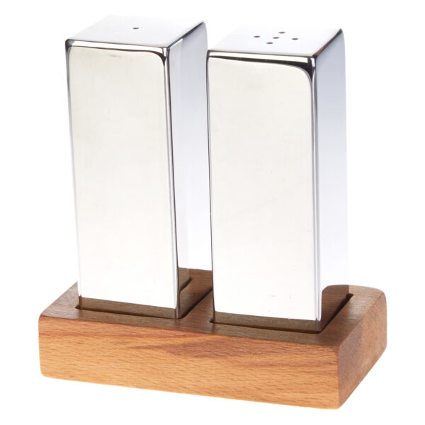 Groovy Everest Large Square Double Salt Shaker Set Glossy-Matte GRV-317-XL