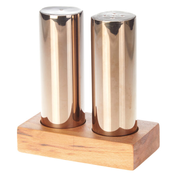 Groovy Everest Large Round Double Salt Shaker Set Copper GRV-319-XL-COPPER