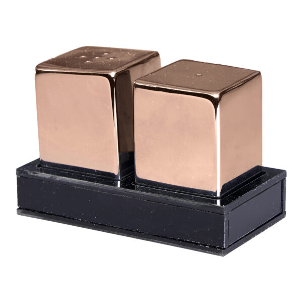 Groovy Maki Short Square Double Salt Shaker Set Copper GRV-321-COPPER