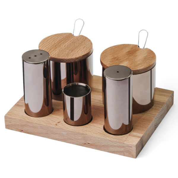 Groovy Five Piece Salt Shaker-Spice Shaker Set GRV-49-COPPER