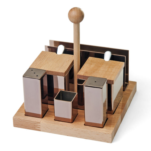 Groovy Six Piece Square Salt Shaker Spice Set GRV-69-COPPER