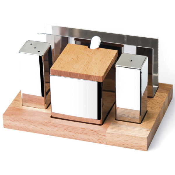 Groovy Quadruple Salt Shaker-Napkin Holder Set GRV-93