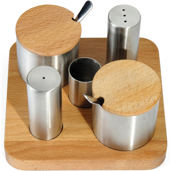 Groovy Five Piece Salt and Spice Shaker Set Glossy & Matt GRV-97