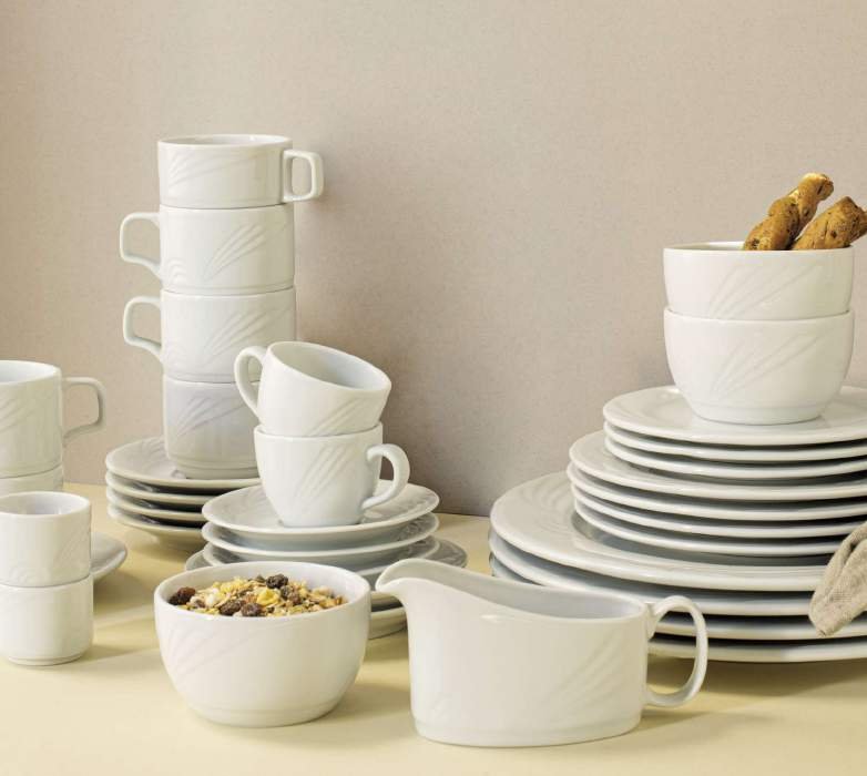 Porland Halley White Egg Cup 6cm 6 Pieces - Styled