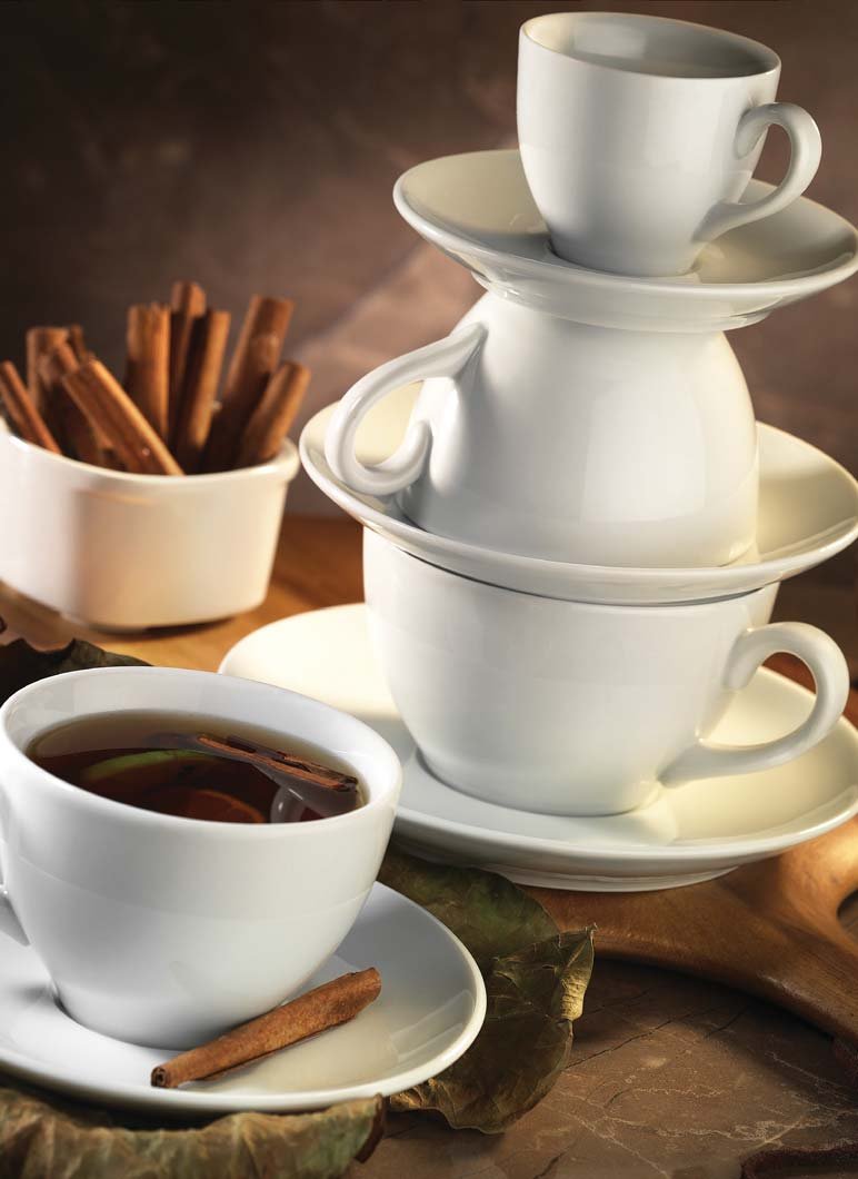 KUTAHYA PORCELAIN LİMA TEA PLATE PEARL 02 CINNAMON - Styled