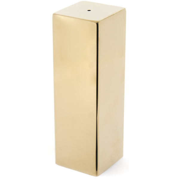 Groovy Single Square Pepper Shaker Gold GRV-109-XL-GOLD