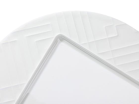 Porland Superior Bone Porcelain Elix Flat Plate 28cm 6 Pieces - Styled