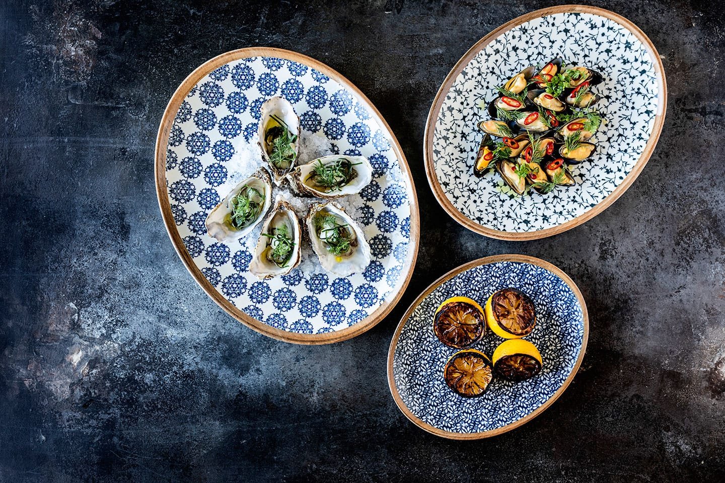 Calif Gourmet Oval Plate 34x19 cm  1050 cc - Styled