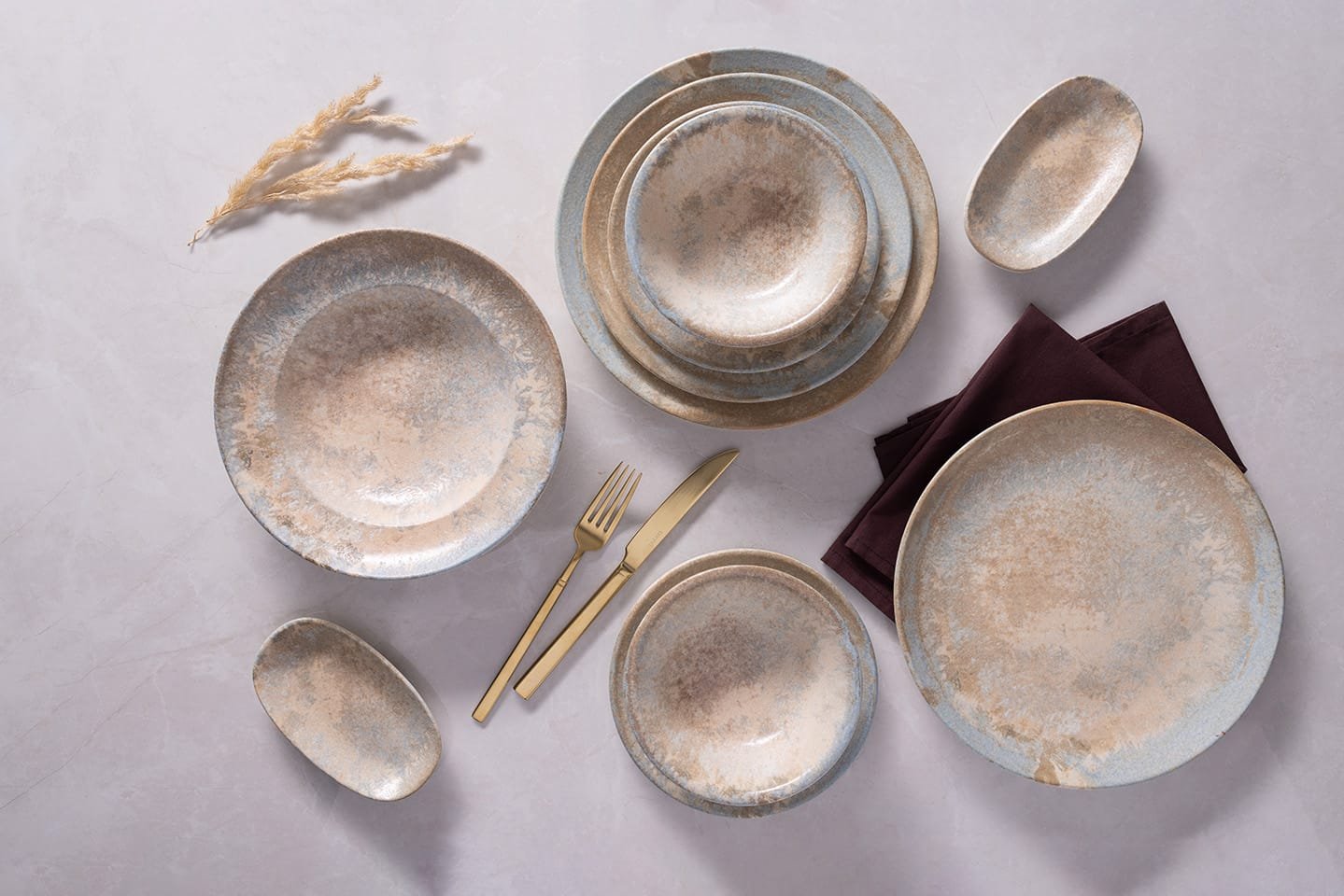 Bonna Luz Gourmet Flat Plate 21 cm 21 cm porcelain tableware