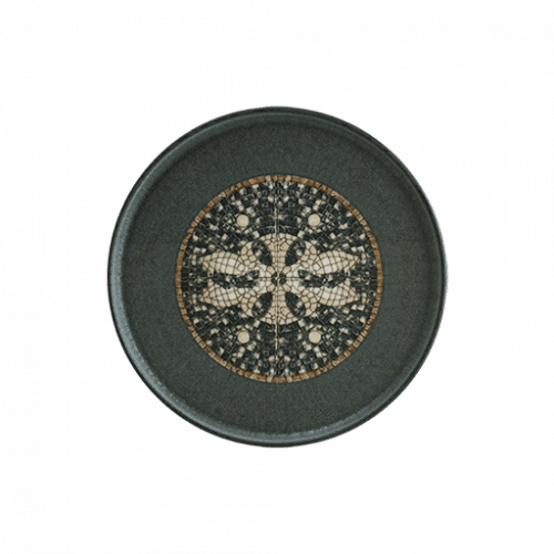Bonna Mesapotamia Mosaic Anthracite 22cm Hygge Flat Plate 22 cm porcelain tableware