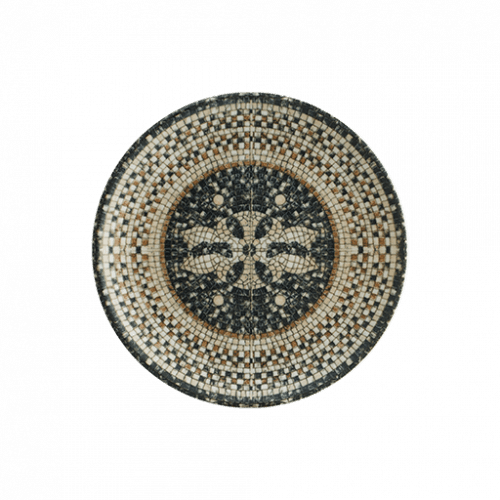 Bonna Mesopatamia Mosaic Black Gourmet Flat Plate 19 cm 19 cm porcelain tableware