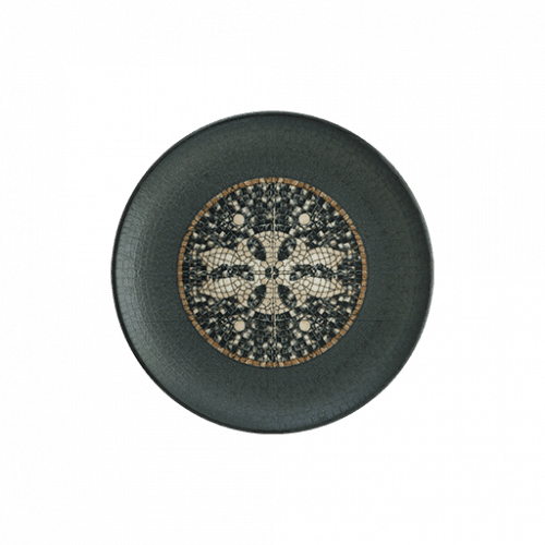 Bonna Mesopotamia Mosaic Anthracite Gourmet Flat Plate 30 cm 30 cm porcelain tableware