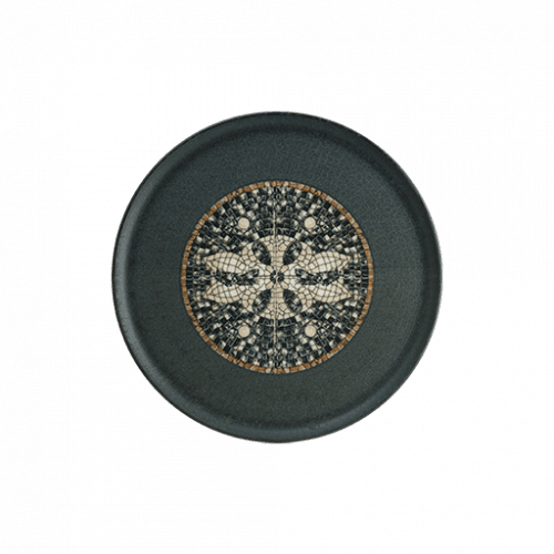Bonna Mesopotamia Mosaic Anthracite Gourmet Flat Plate 32 cm 32 cm porcelain tableware