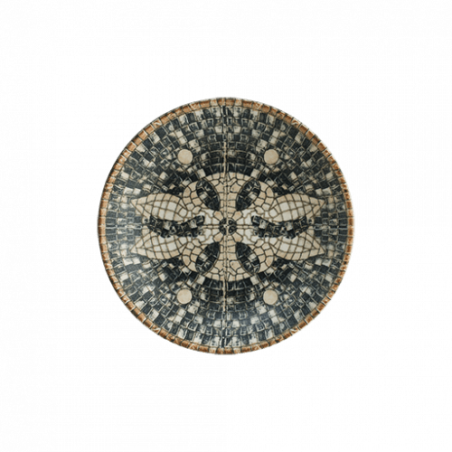 Bonna Mesopotamia Mosaic Black Bloom Deep Plate 23 cm 1000 cc 23 cm porcelain tableware