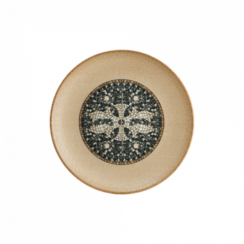 Bonna Mesopotamia Mosaic Wood Gourmet Flat Plate 30 cm 30 cm porcelain tableware