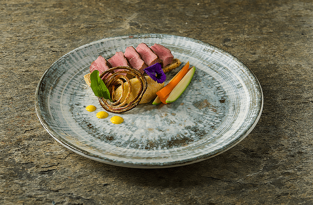 Odette Olive Gourmet Consomme Plate 19 cm - Styled