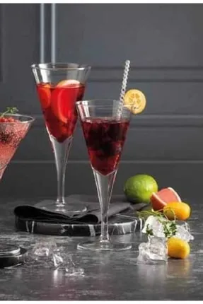 Pasabahce V-Line Flute Glass 150cc - Styled