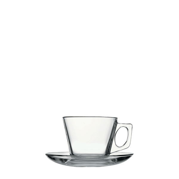 Pasabahce Vela Tea Cup Set 195cc tempered glass