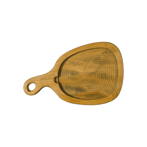 Bonna Piuma 42x25x2,2cm Beech wooden service 24 cm porcelain tableware