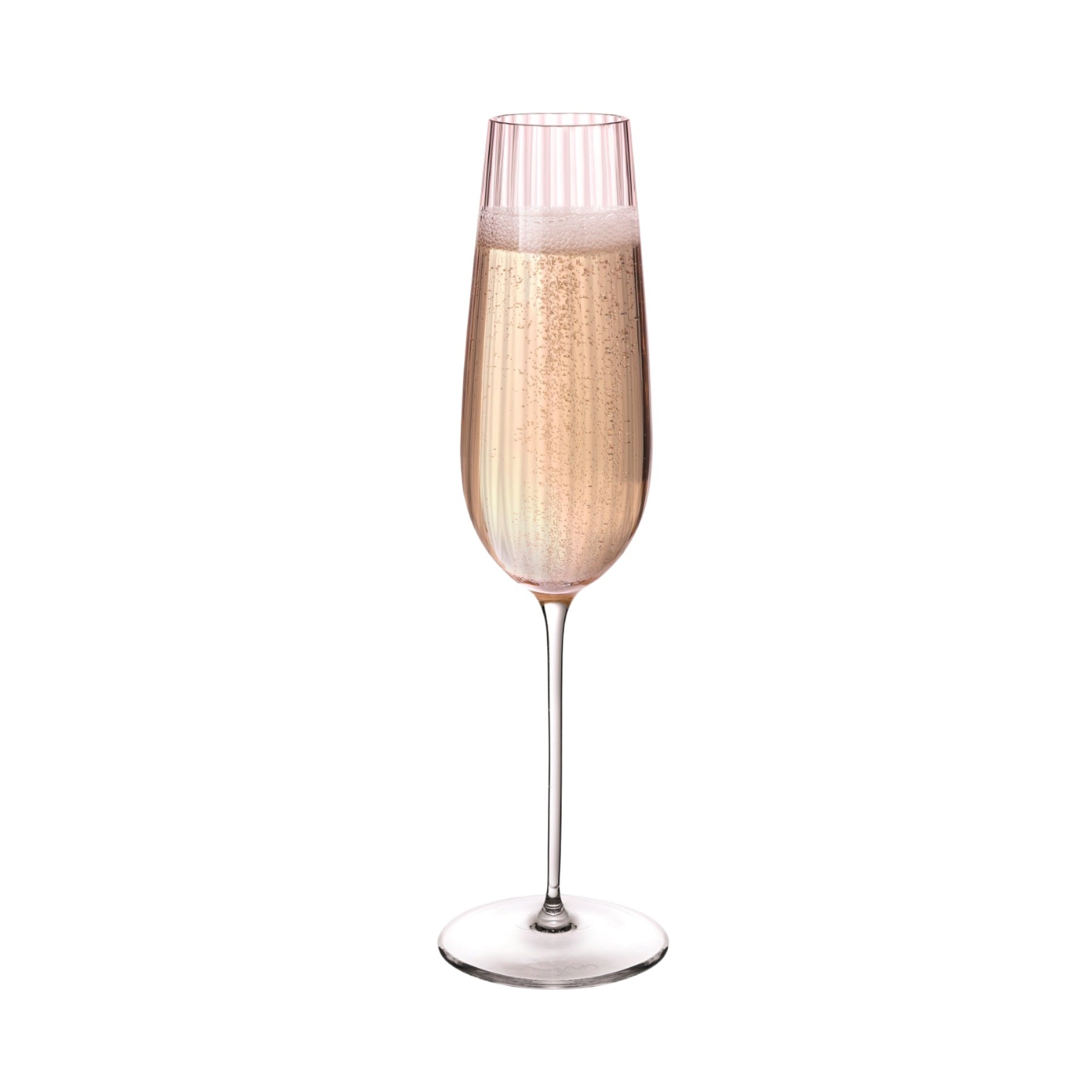 Round Up Dusty Rose Sparkling Wine Glass Set of Two - Styled
