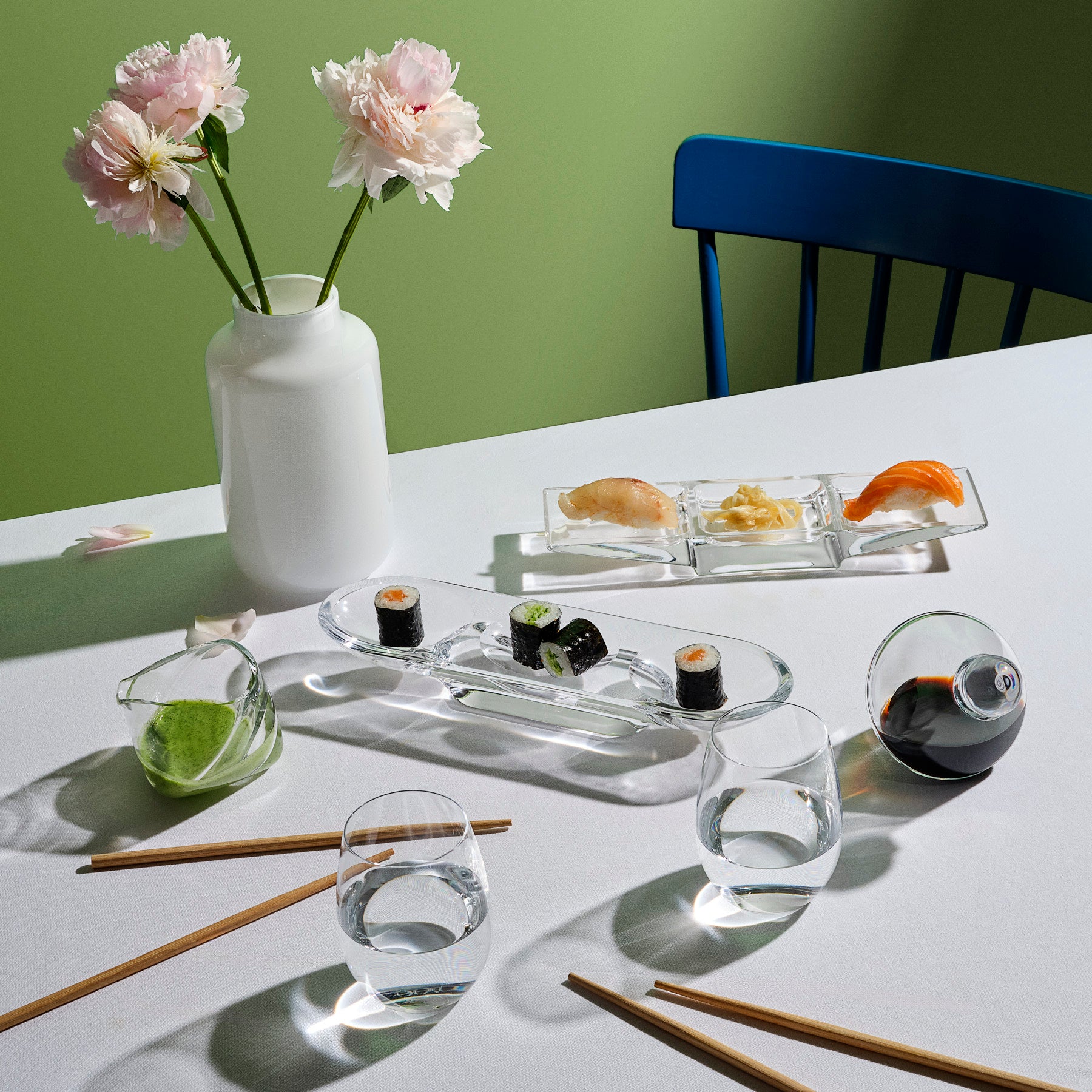 Colored U Set of 4 Water Glasses - Styled