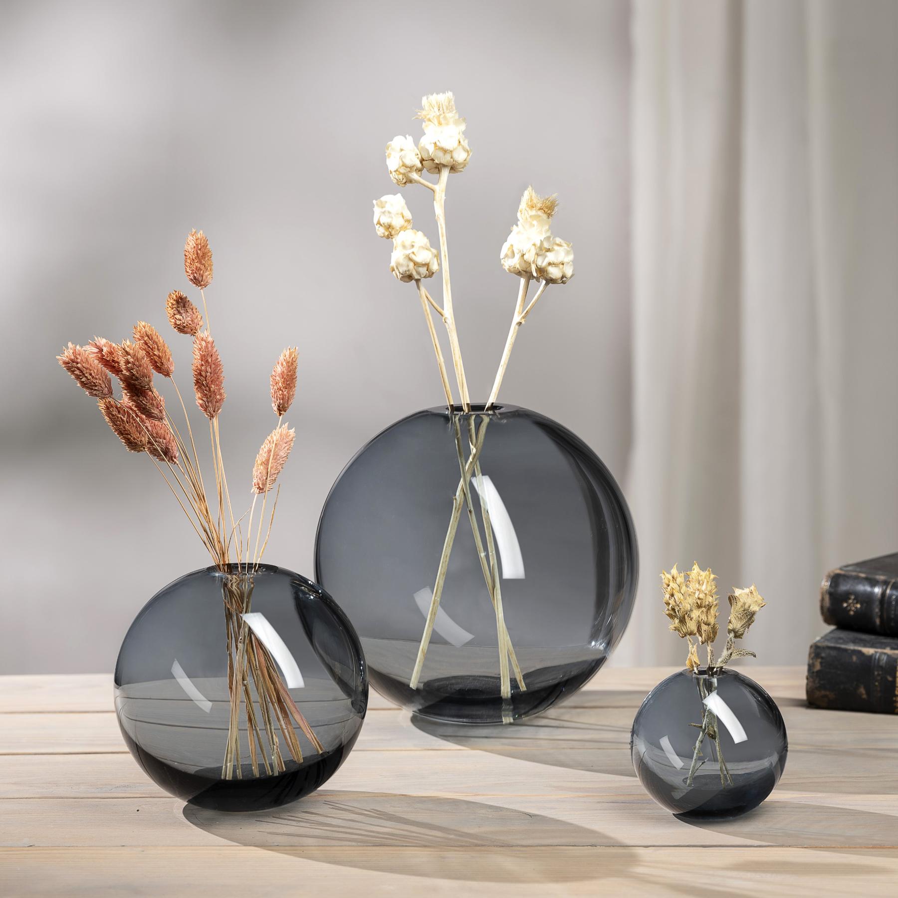 Mars Vase Large Steel Blue - Styled