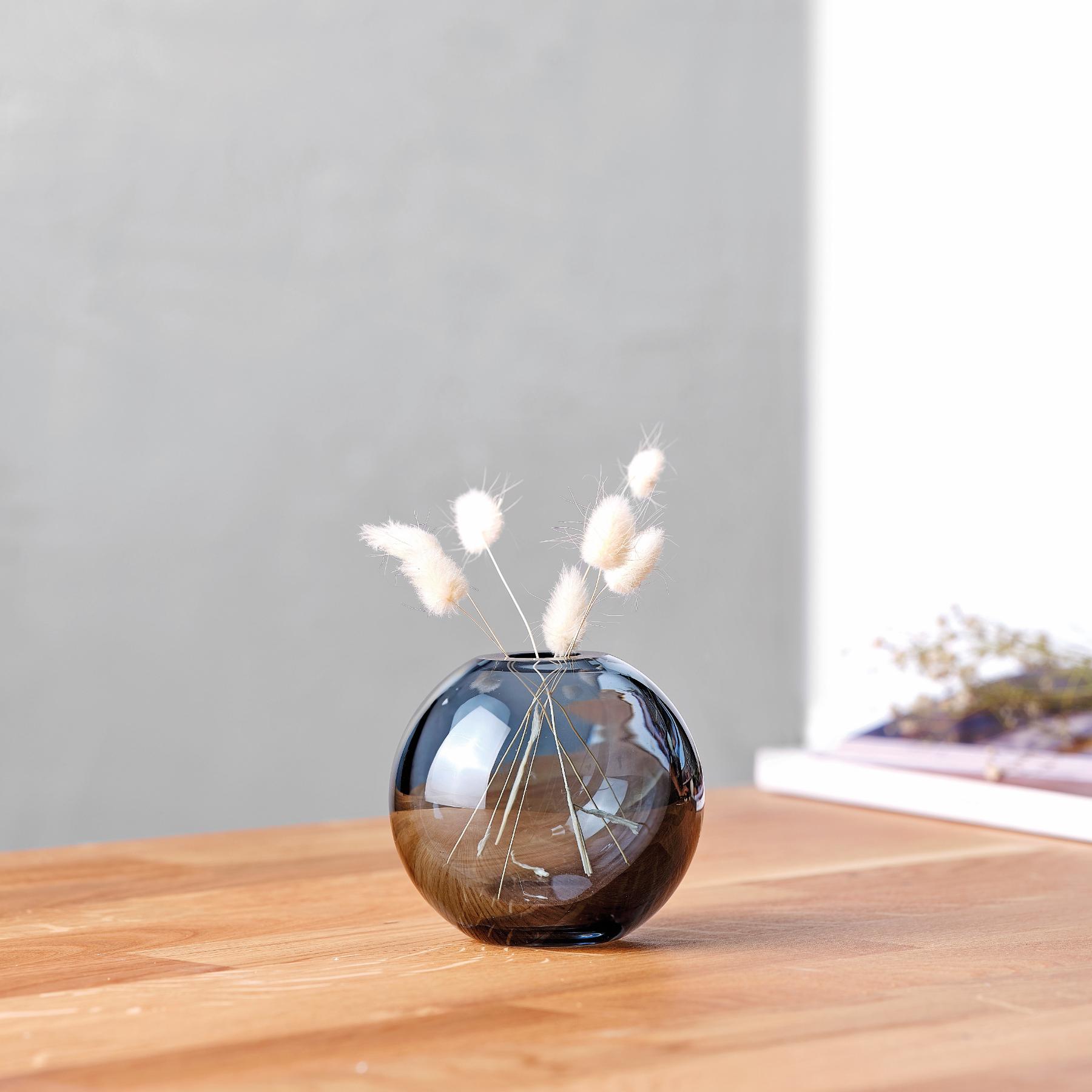 Mars Vase Small Steel Blue - Styled