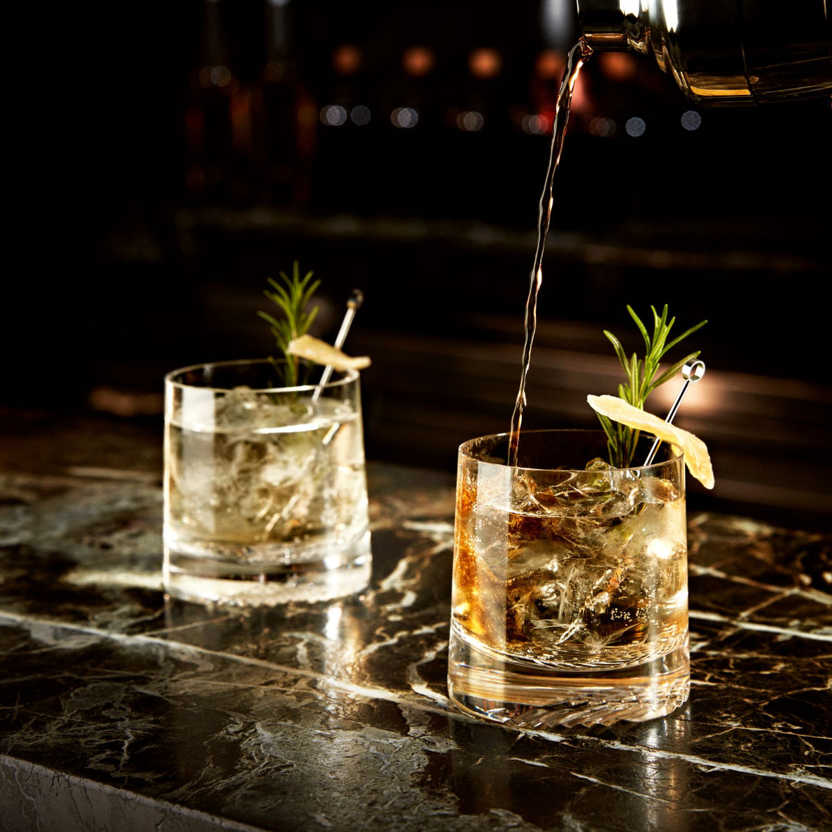 Alba Double SOF Whiskey Glass Set - Styled