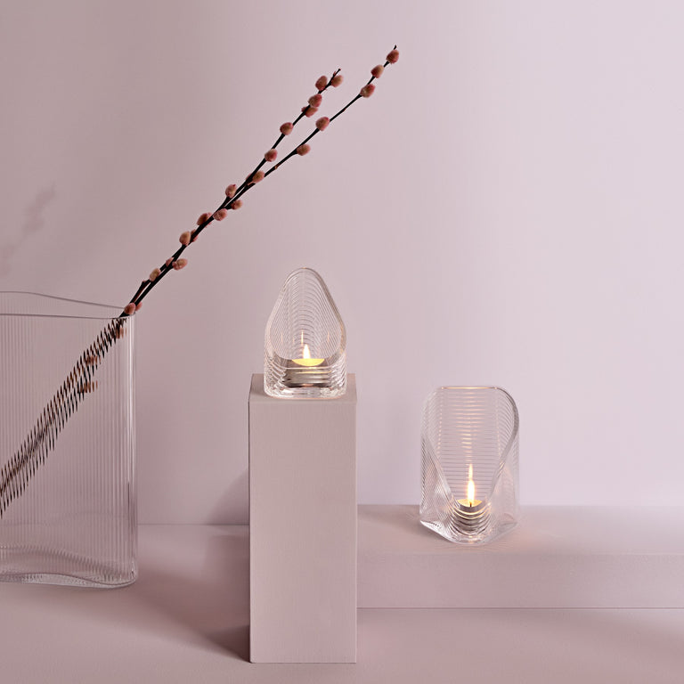 Mist Lights Medium Candle Holder - Styled